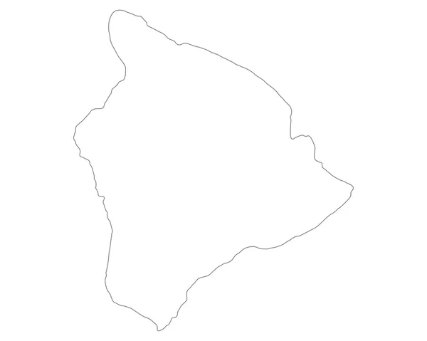 Mapa exacto de Hawaii — Vector de stock