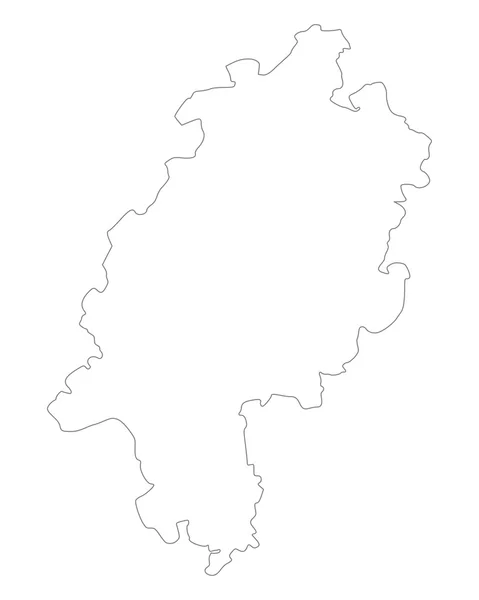 Carte précise de Hesse — Image vectorielle