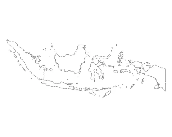 Mappa esatta di Indonesia — Vettoriale Stock