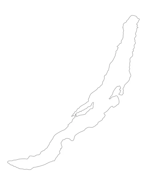 Karta över Bajkalsjön — Stock vektor