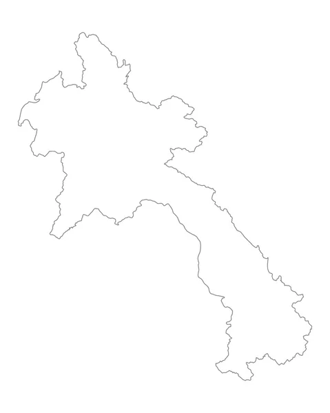 Mappa esatta di Laos — Vettoriale Stock