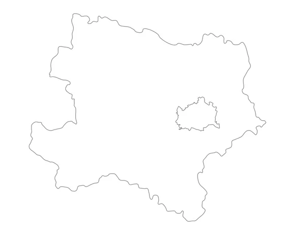Karte von Niederösterreich — Stockvektor