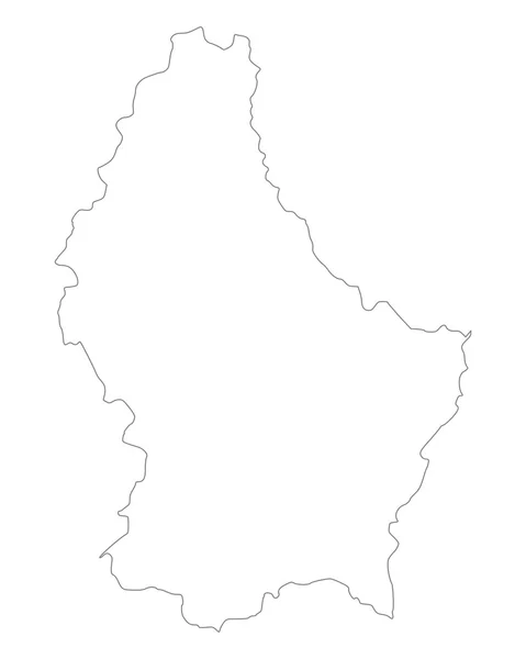 Mappa esatta di Lussemburgo — Vettoriale Stock