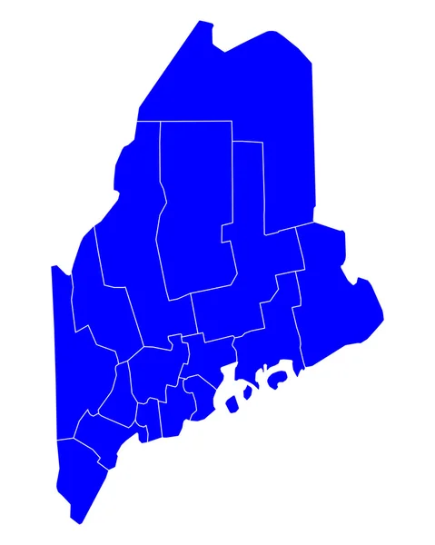 Mapa exato de Maine — Vetor de Stock