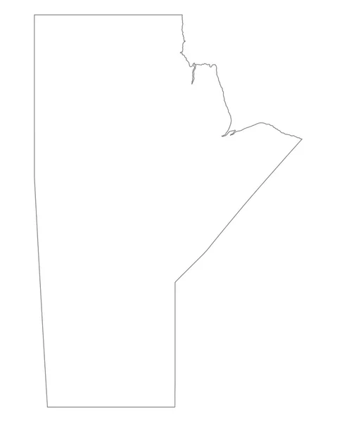 Mapa exato de Manitoba — Vetor de Stock