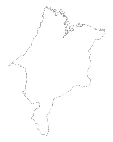 Korrekt karta över Maranhao — Stock vektor