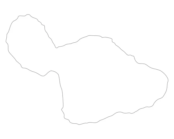 Mapa exato de Maui —  Vetores de Stock