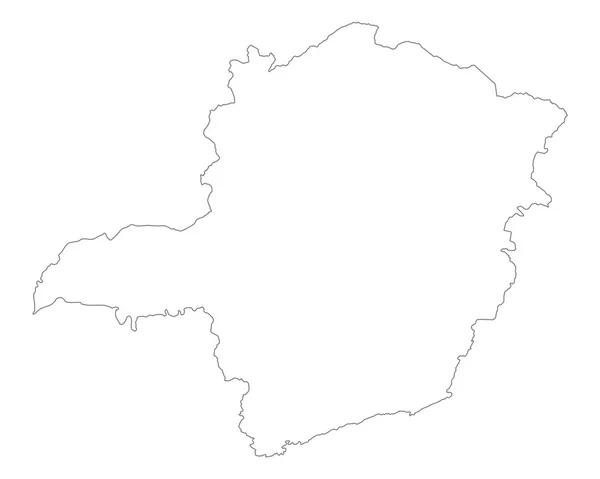 La carte de Minas Gerais — Image vectorielle