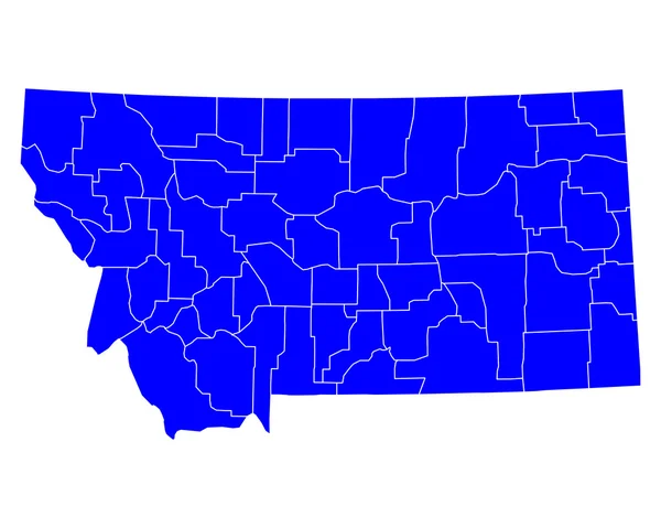 Mapa exato de Montana —  Vetores de Stock