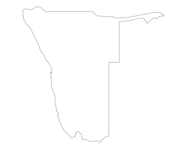 Carte précise de Namibie — Image vectorielle