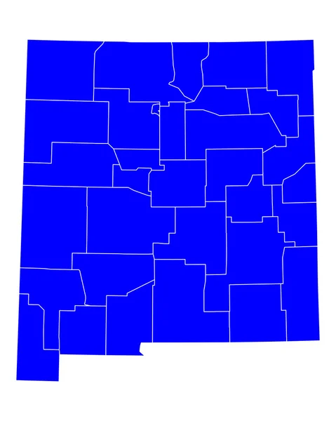 La mappa di New Mexico — Vettoriale Stock