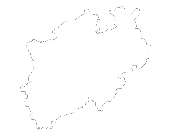 O mapa de Northrhine-Westphalia —  Vetores de Stock