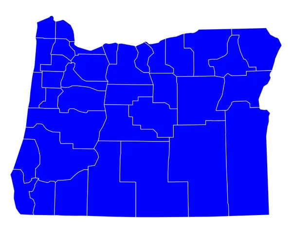 Pontos térképet a Oregon — Stock Vector