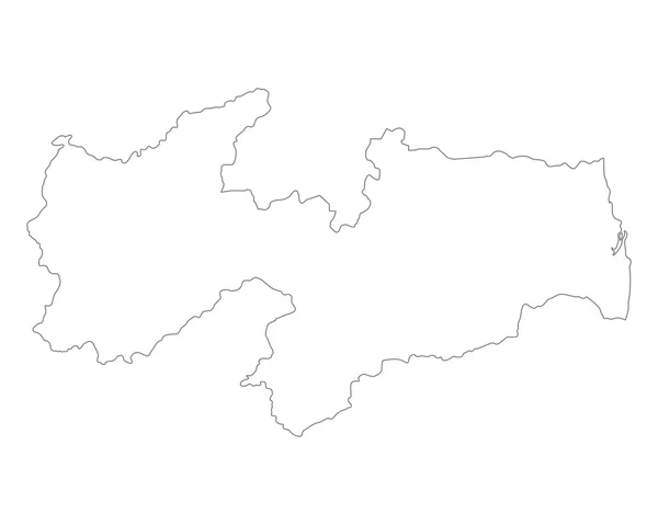 Mapa exato de Paraíba — Vetor de Stock