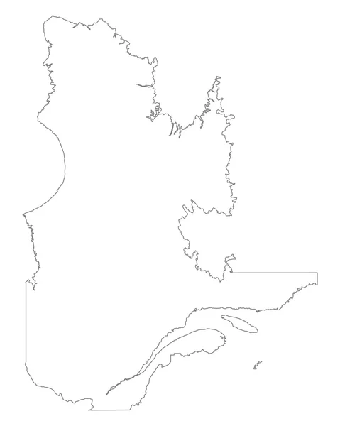 Accurate map of Quebec — Stock Vector