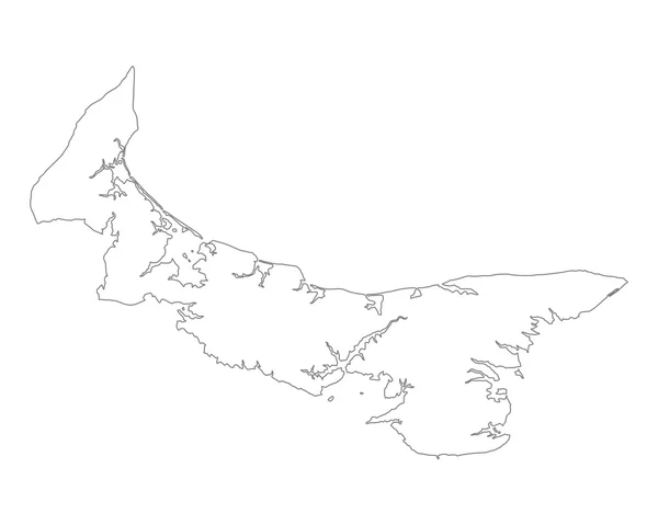 プリンスエドワード島の地図 — ストックベクタ