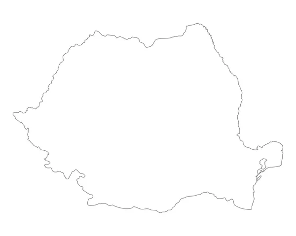 Mapa exacto de Rumania — Vector de stock