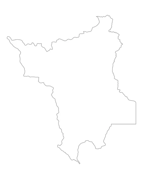 Mapa preciso de Roraima — Vector de stock