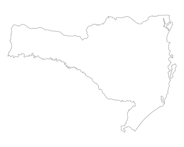 Карта Санта-Катарины — стоковый вектор