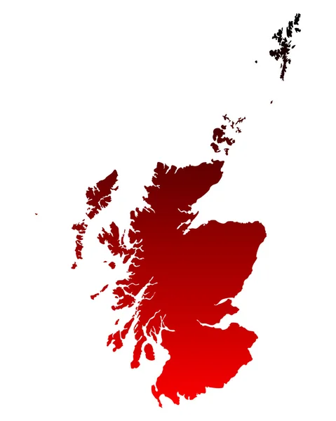 Accurate map of Scotland — Stock Vector