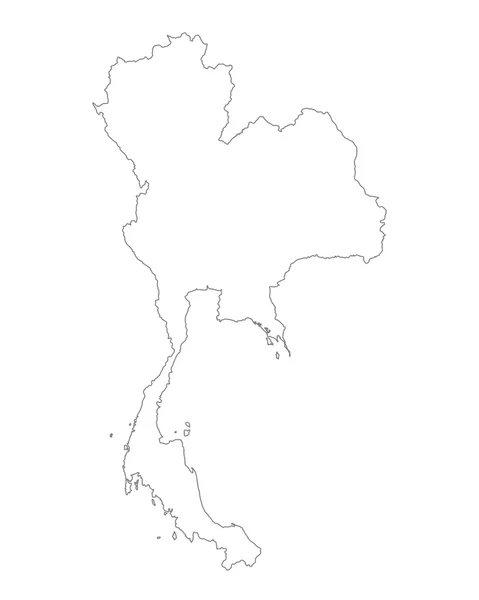 Carte précise de Thaïlande — Image vectorielle