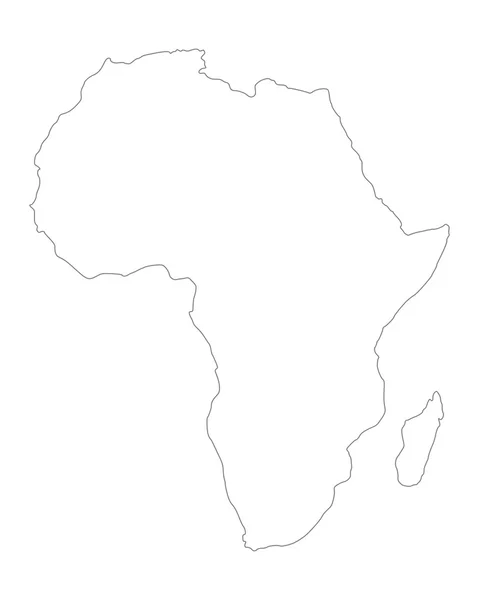Точна карта Африки — стоковий вектор