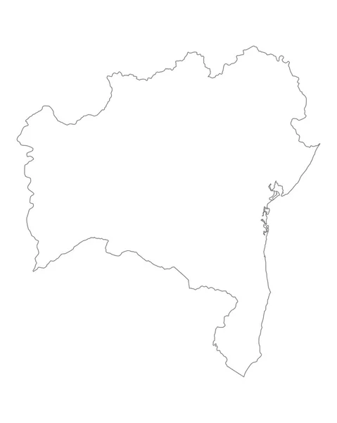 Carte précise de Bahia — Image vectorielle