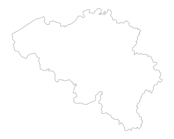 Carte précise de la Belgique — Image vectorielle