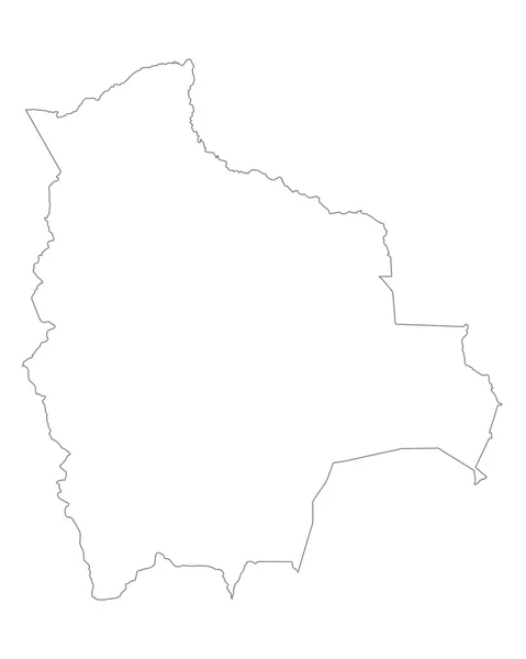 Nauwkeurige kaart van Bolivia — Stockvector