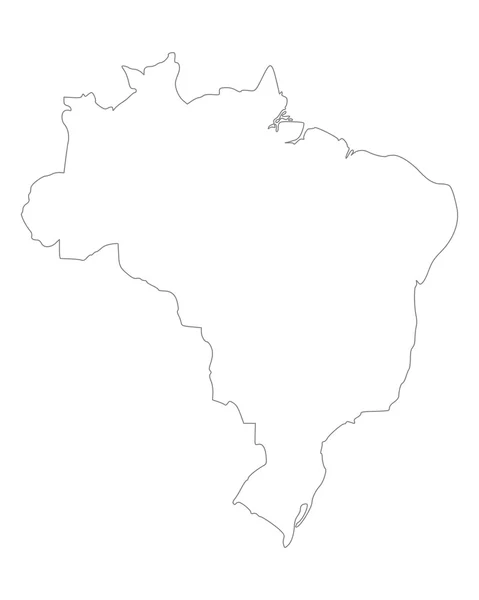 Mapa exato de Brasil — Vetor de Stock