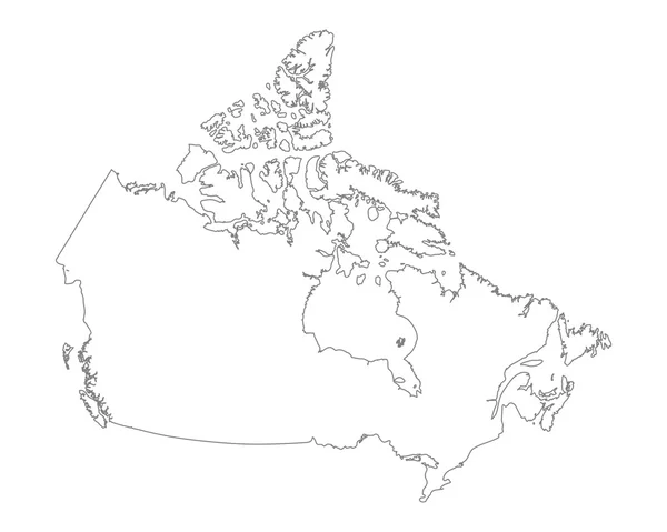 Genaue Karte von Kanada — Stockvektor