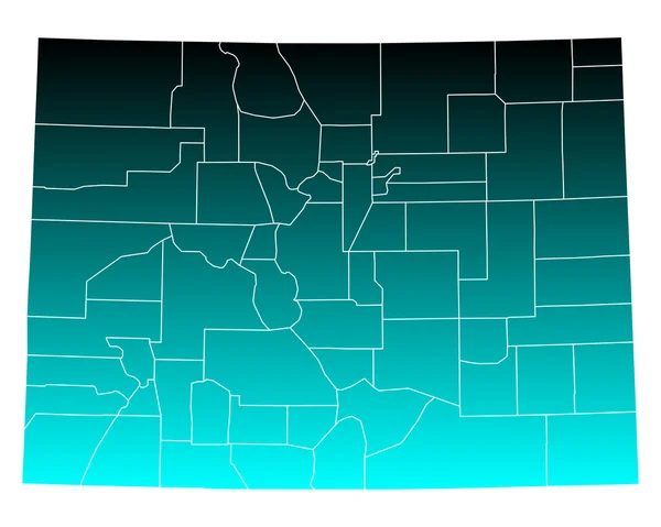 Mapa exato de Colorado — Vetor de Stock