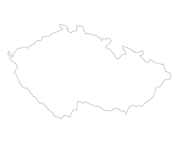 O mapa de República Checa —  Vetores de Stock