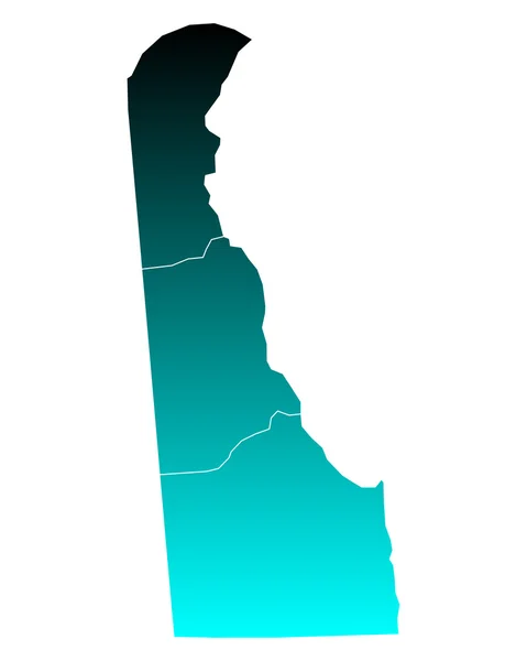 Carte précise de Delaware — Image vectorielle