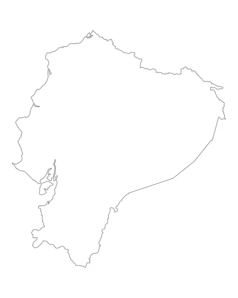 Přesná mapa Ekvádoru — Stockový vektor