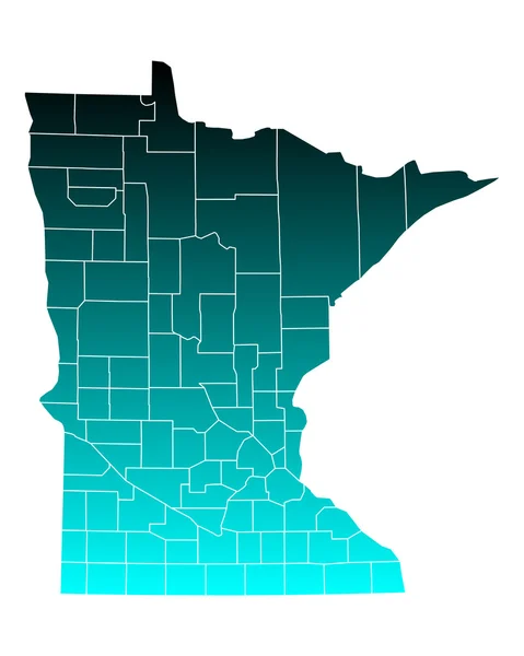 Nauwkeurige kaart van Minnesota — Stockvector