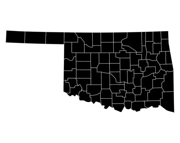 Mapa exato de Oklahoma — Vetor de Stock