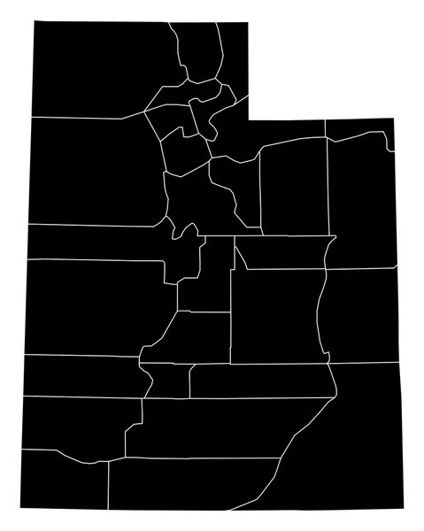 Accurate map of Utah — Stock Vector