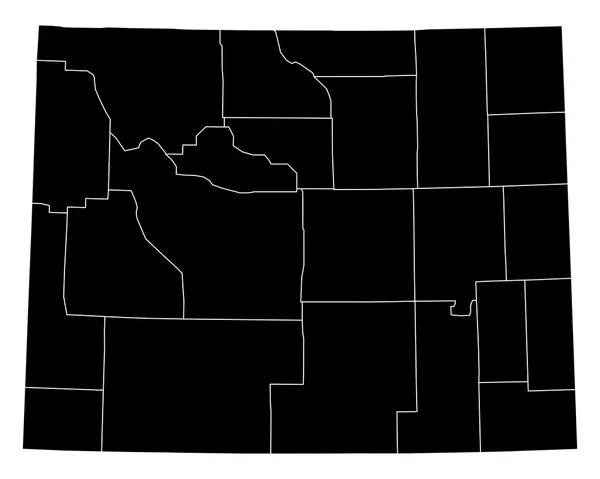Korrekt karta över Wyoming — Stock vektor