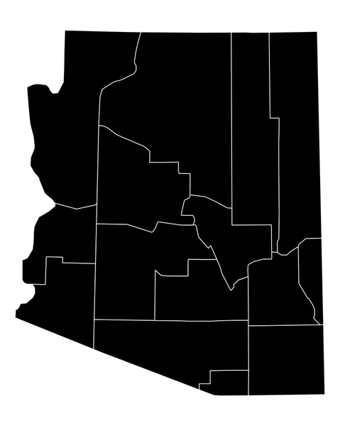 Accurate map of Arizona — Stock Vector