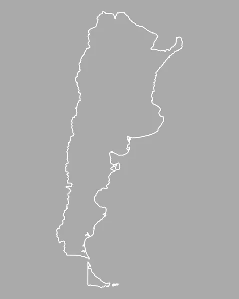 Genaue Karte von Argentinien — Stockvektor