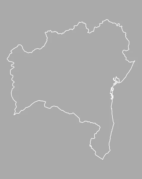 Carte précise de Bahia — Image vectorielle