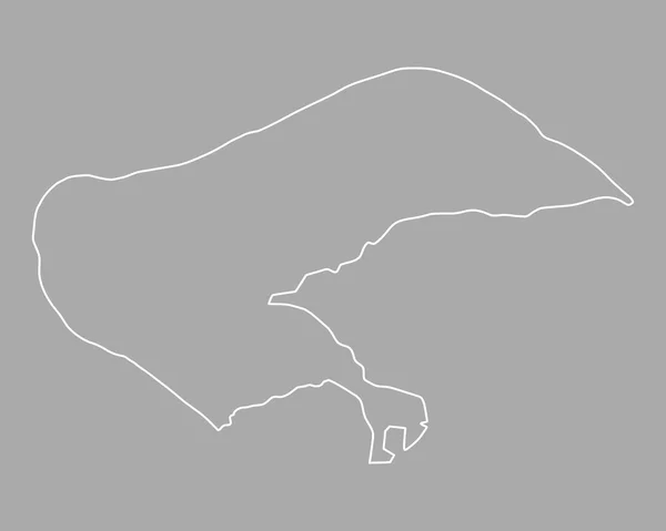 Mapa preciso de Borkum — Vector de stock