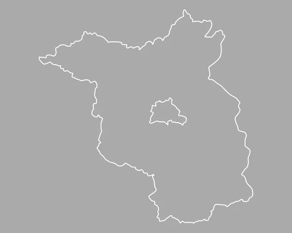 勃兰登堡准确的地图 — 图库矢量图片