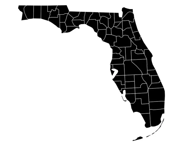 Mappa esatta di Florida — Vettoriale Stock