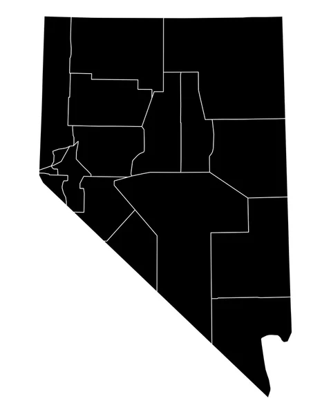 Mapa preciso de Nevada — Vector de stock