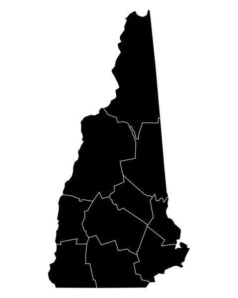 Karte von New Hampshire — Stockvektor