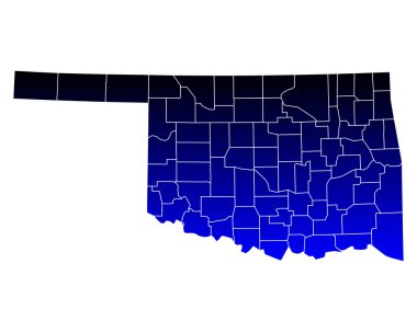 Oklahoma doğru harita