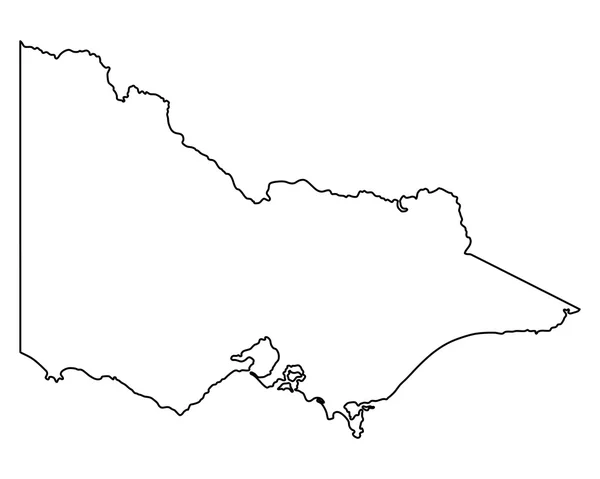 Mapa exato de Victoria — Vetor de Stock