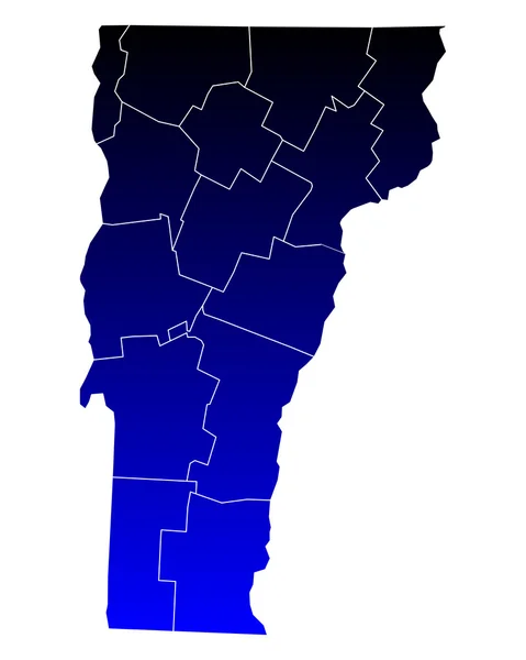 Mappa dettagliata del Vermont — Vettoriale Stock